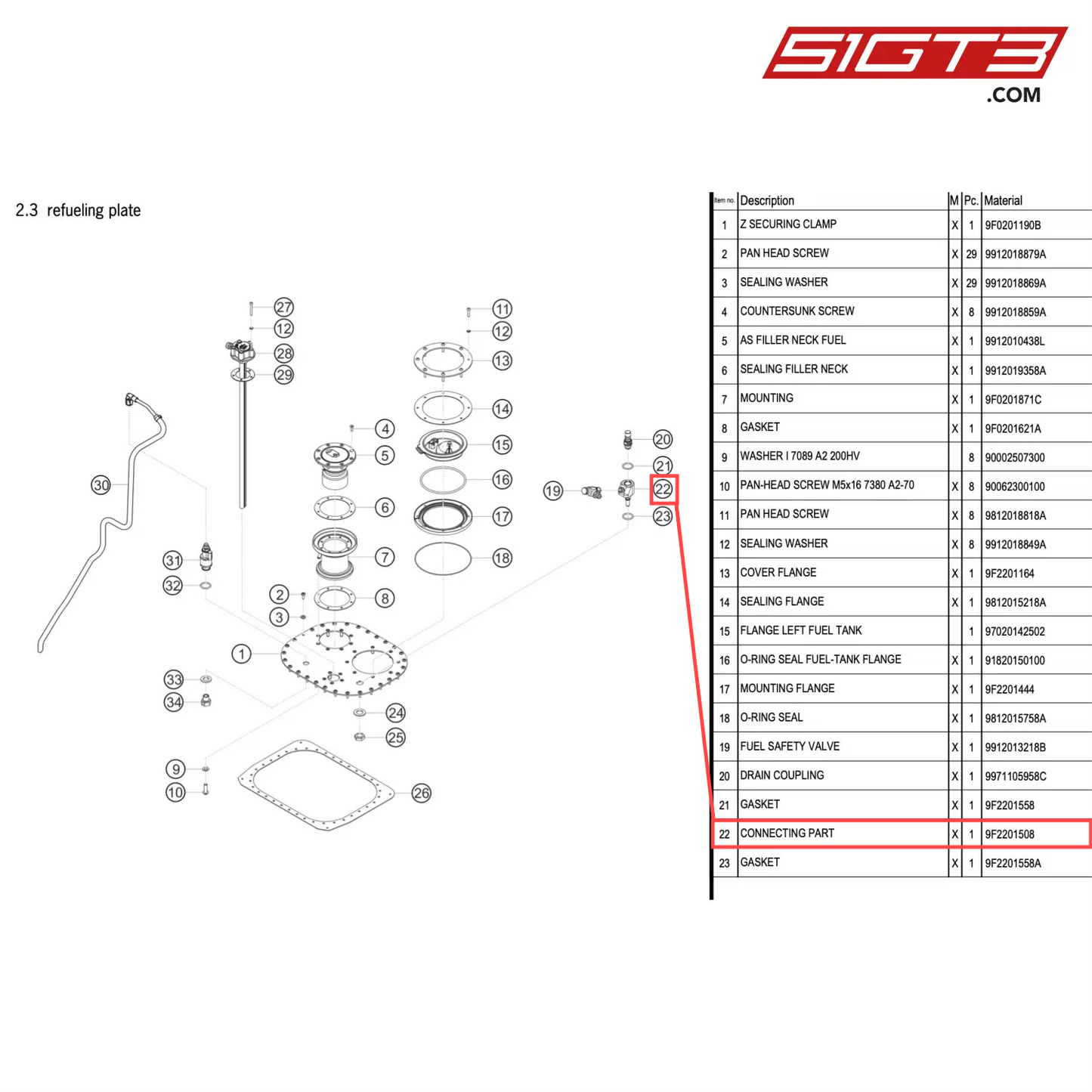 CONNECTING PART - 9F2201508 [PORSCHE 911 GT2 RS Clubsport]