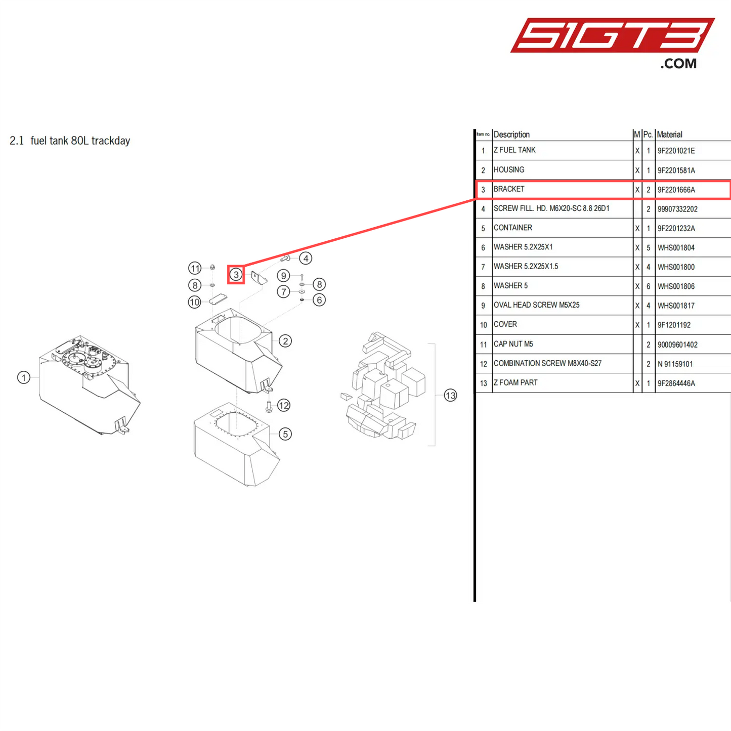 BRACKET - 9F2201666A [PORSCHE 718 Cayman GT4 Clubsport]