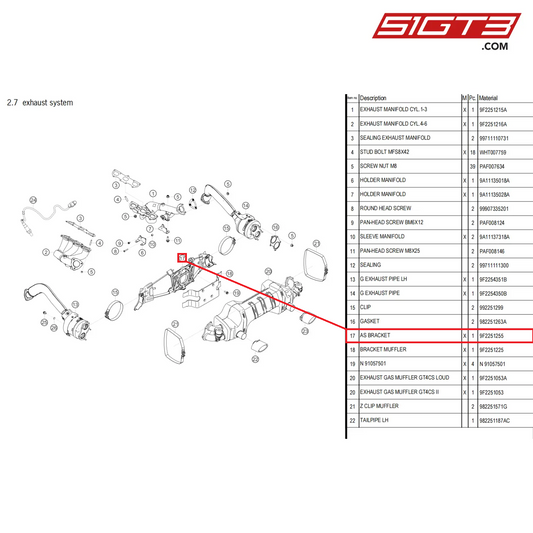 AS BRACKET - 9F2251255 [PORSCHE 718 Cayman GT4 Clubsport]