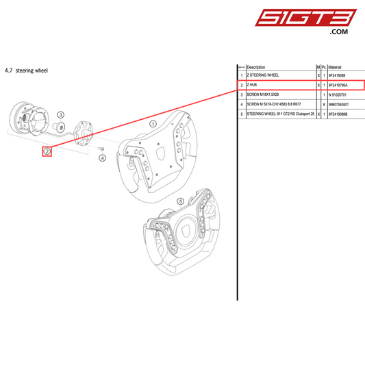 Z HUB - 9F2419795A [PORSCHE 911 GT2 RS Clubsport]