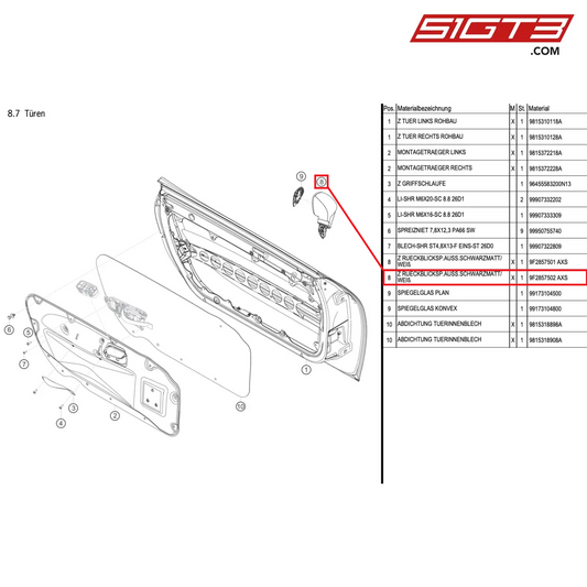 Z OUTER REAR VIEW - 9F2857502-AXS [PORSCHE Cayman 981 GT4 Clubsport]