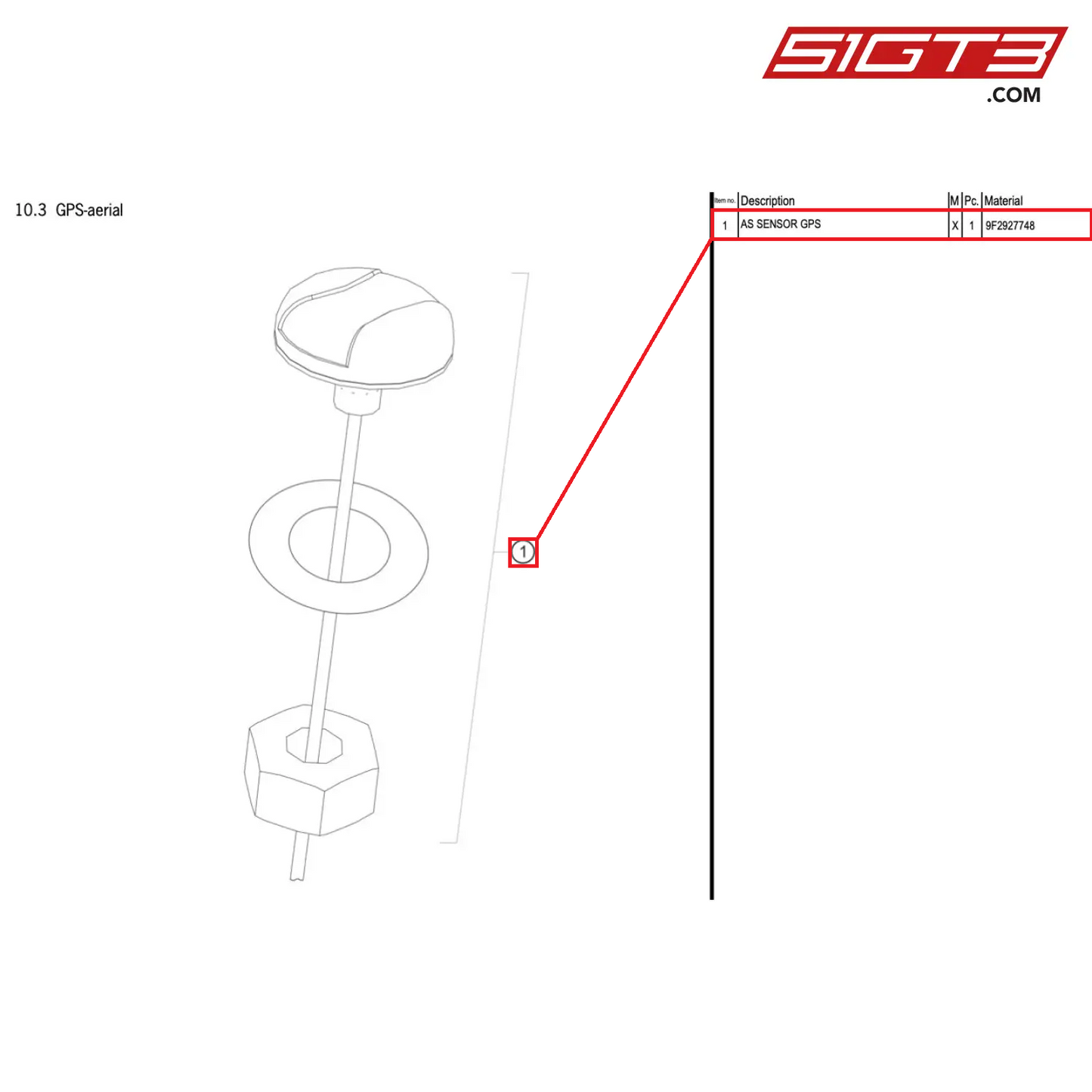 AS SENSOR GPS - 9F2927748 [PORSCHE 718 Cayman GT4 Clubsport]