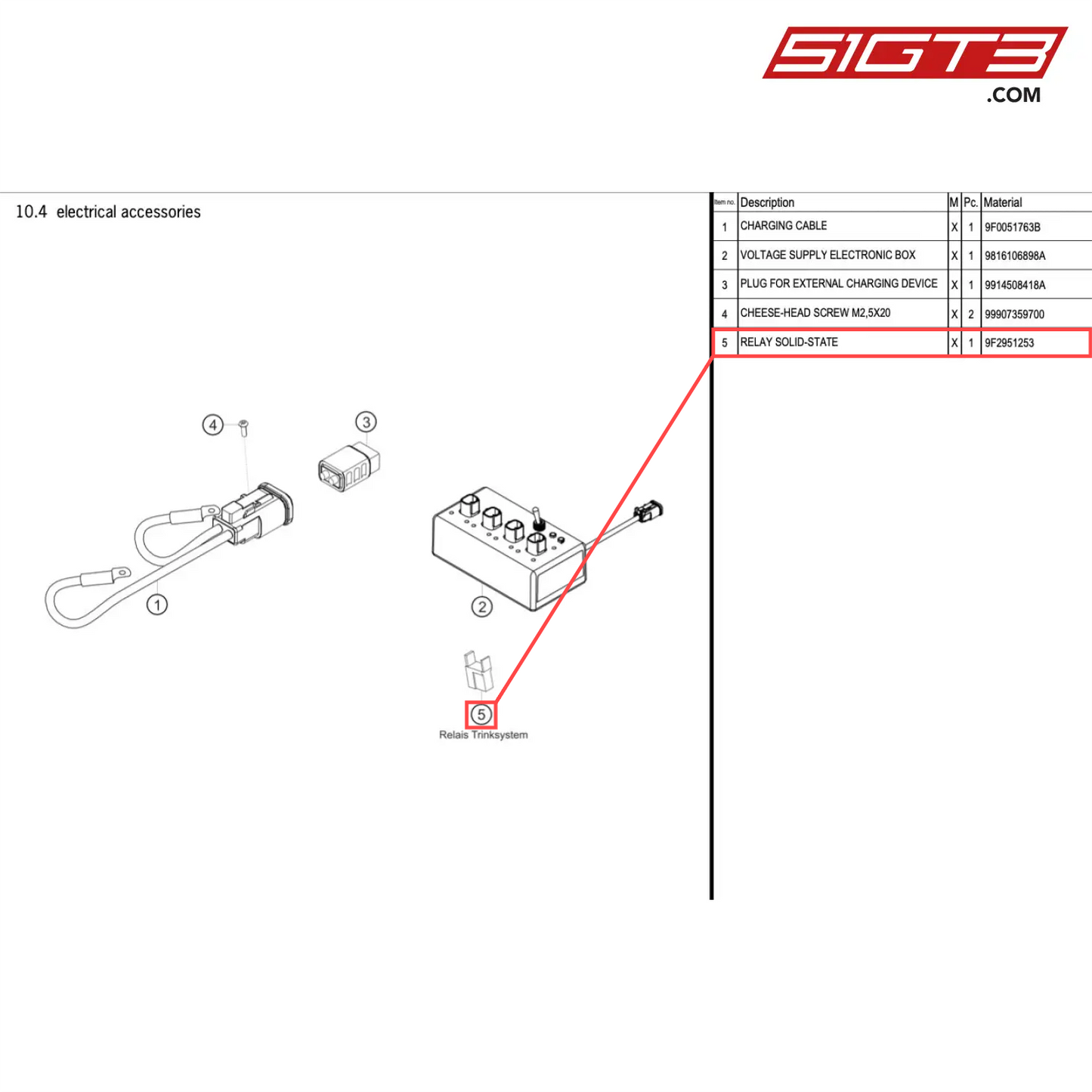 RELAY SOLID-STATE - 9F2951253 [PORSCHE 718 Cayman GT4 Clubsport]