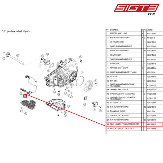 PLUG HOUSING PRESSURE REGULATOR - 9G131769700 [PORSCHE 718 Cayman GT4 Clubsport]