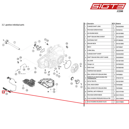 PLUG HOUSING SOLENOID VALVE - 9G131769800 [PORSCHE 718 Cayman GT4 RS Clubsport]