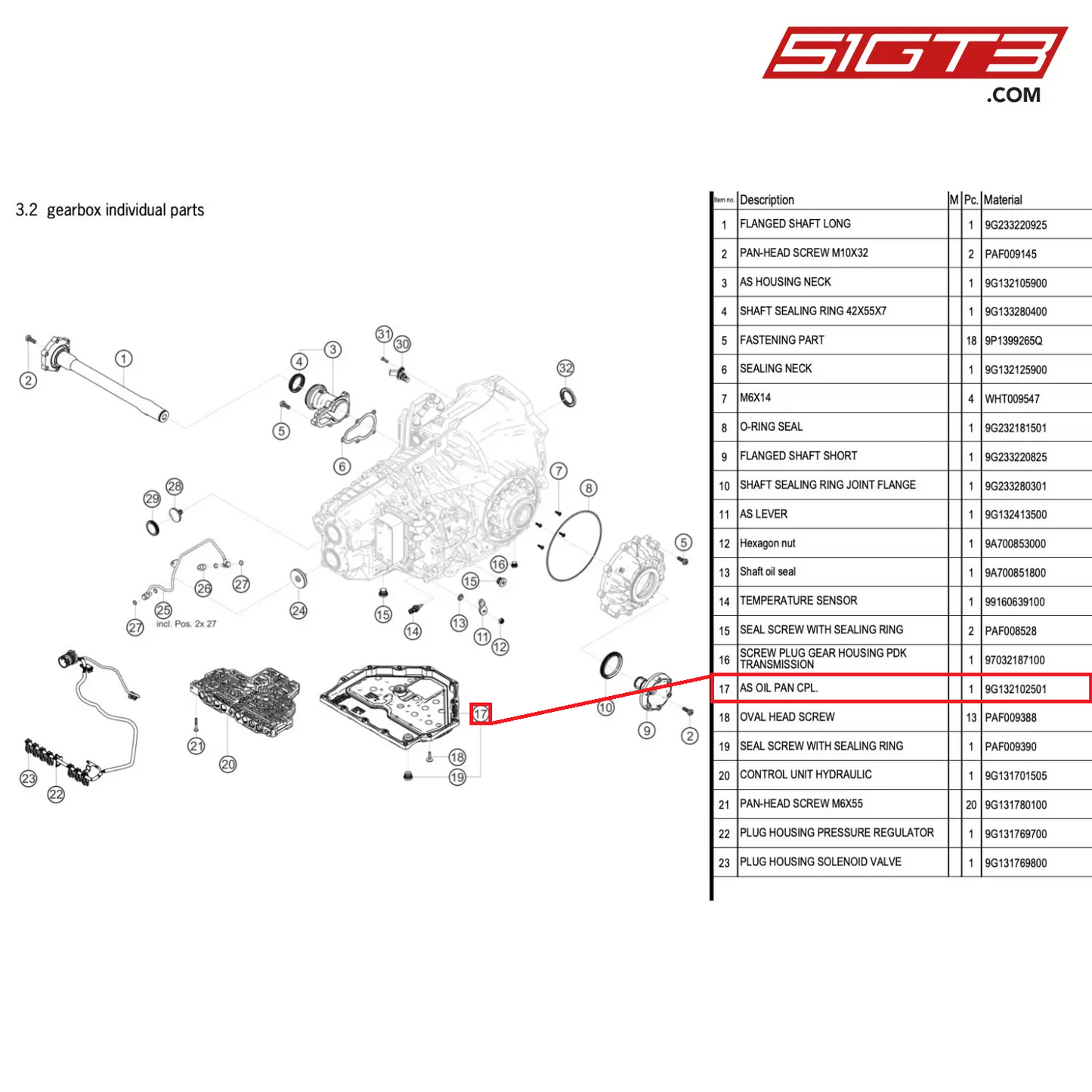 AS OIL PAN CPL. - 9G132102501 [PORSCHE 718 Cayman GT4 RS Clubsport]