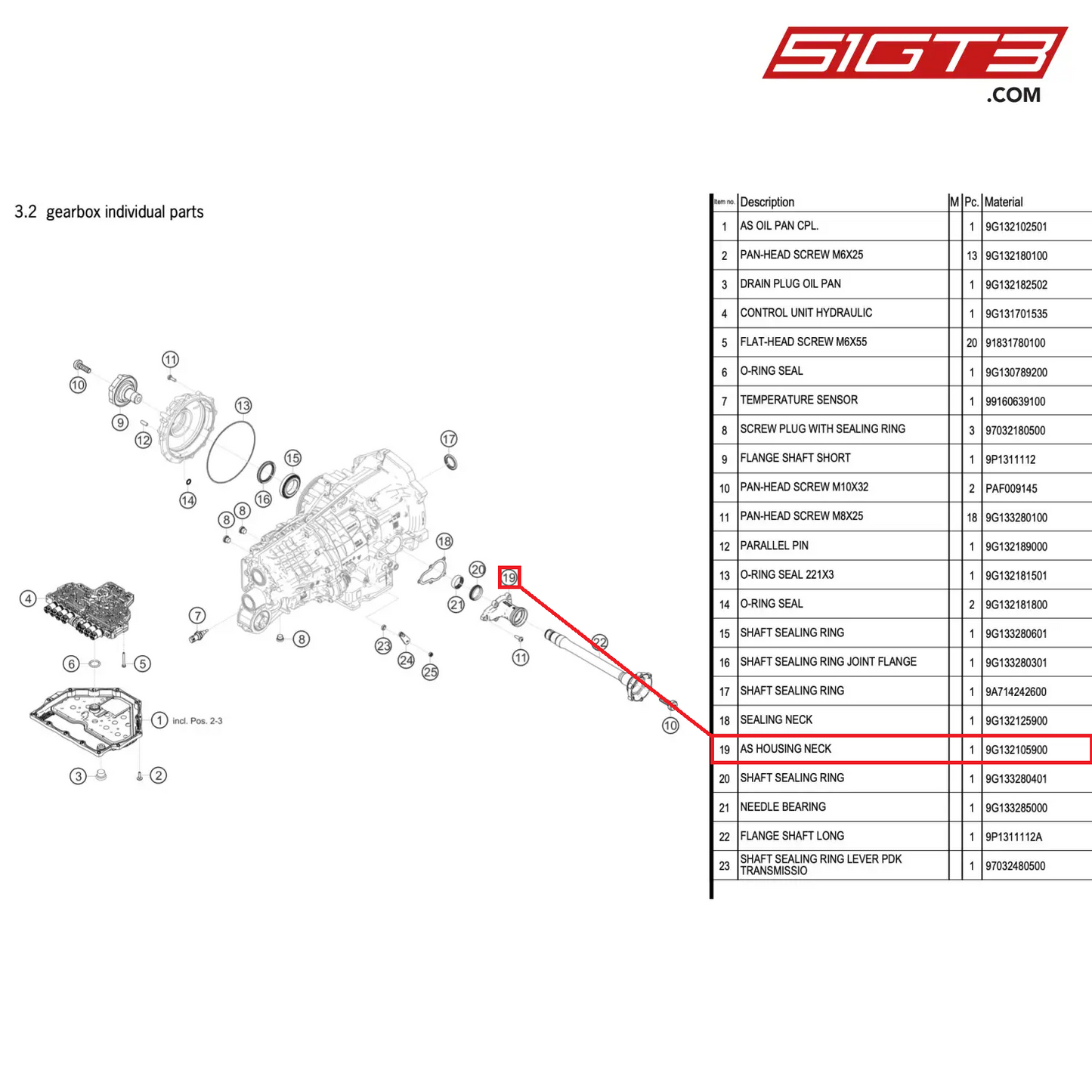 AS HOUSING NECK - 9G132105900 [PORSCHE 911 GT2 RS Clubsport]