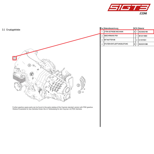 AS PTC-TRANSMISSION MECHANISM - 9G23000218B [PORSCHE Cayman 981 GT4 Clubsport]