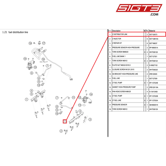 Z DISTRIBUTOR LINK - 9GT128373 [PORSCHE 992.1 GT3 Cup]