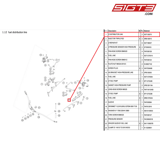 Z DISTRIBUTOR LINK - 9GT128373 [PORSCHE 992.1 GT3 R]