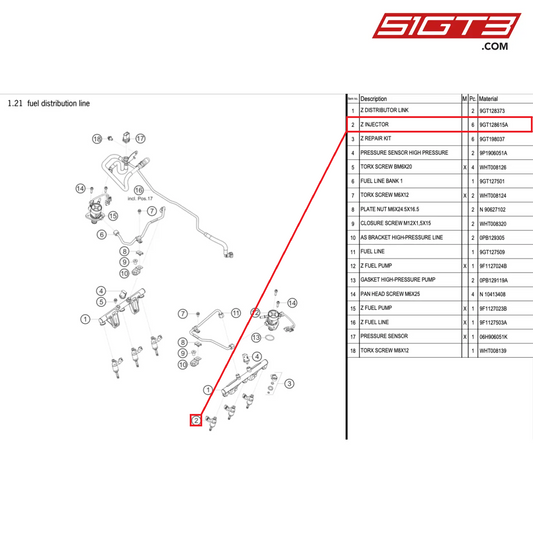 Z INJECTOR - 9GT128615A [PORSCHE 992.1 GT3 Cup]