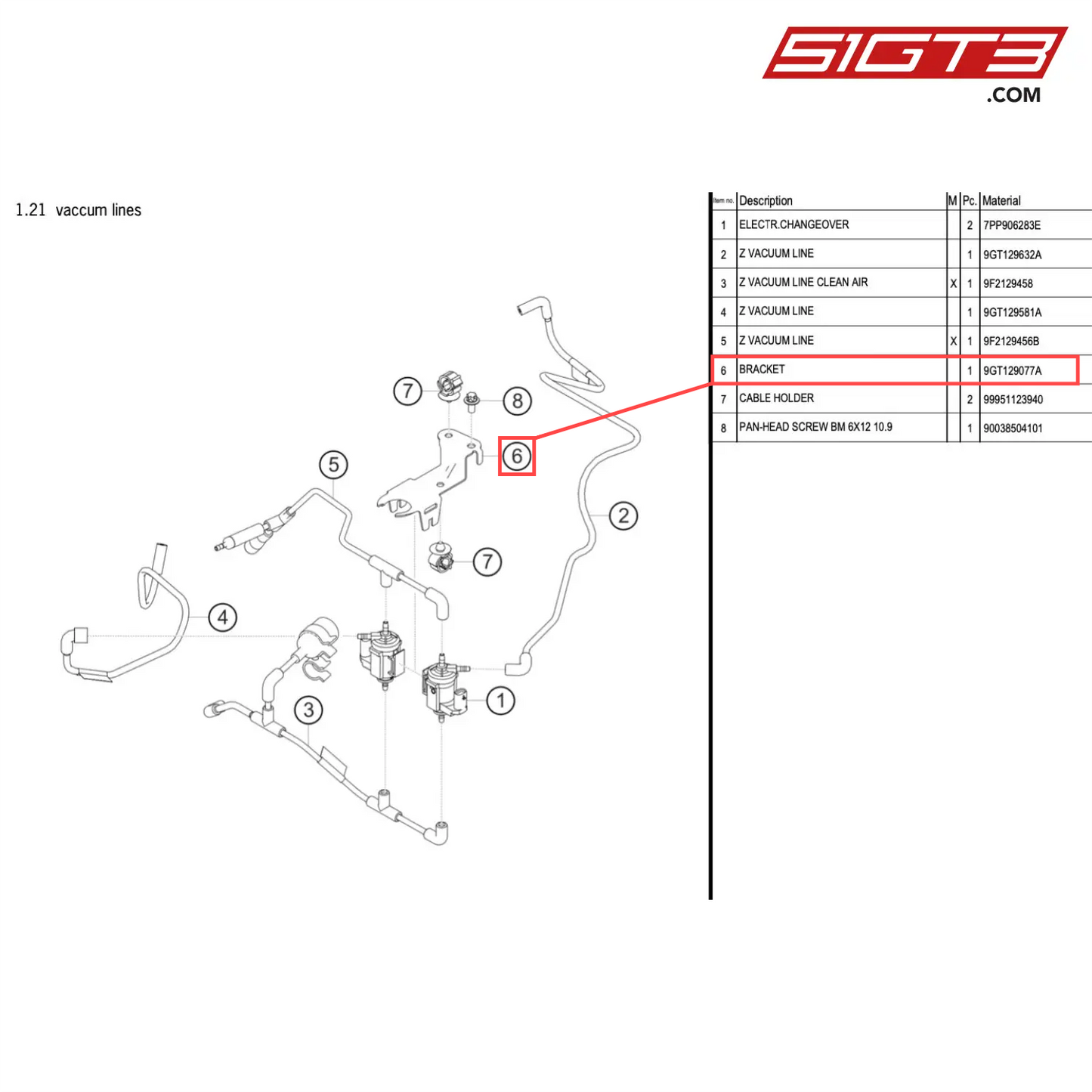 BRACKET - 9GT129077A [PORSCHE 718 Cayman GT4 RS Clubsport]