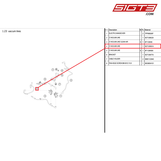 Z VACUUM LINE - 9GT129581A [PORSCHE 992.1 GT3 Cup]