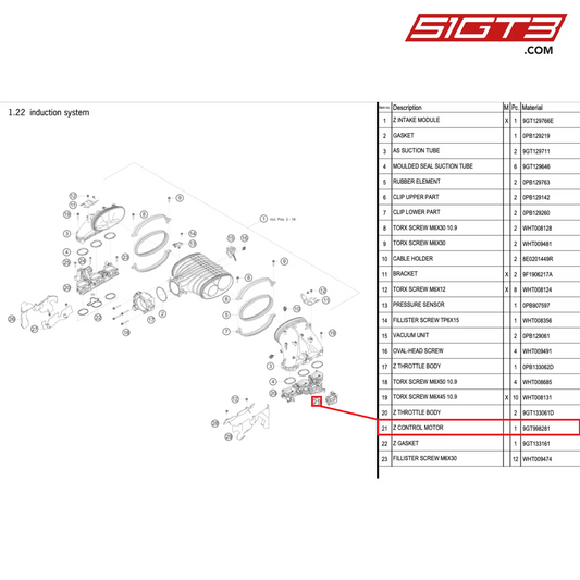 Z CONTROL MOTOR - 9GT998281 [PORSCHE 992.1 GT3 Cup]