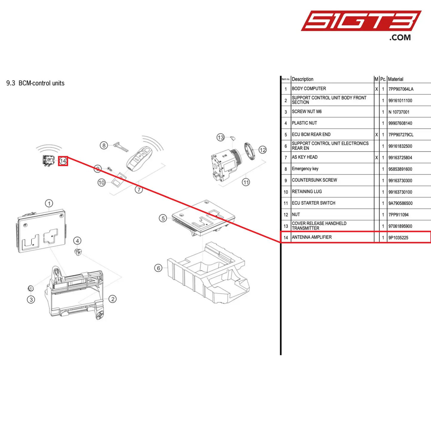 ANTENNA AMPLIFIER - 9P1035225 [PORSCHE 718 Cayman GT4 RS Clubsport]