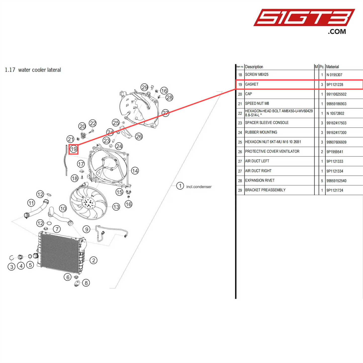 GASKET - 9P1121228 [PORSCHE 718 Cayman GT4 Clubsport]