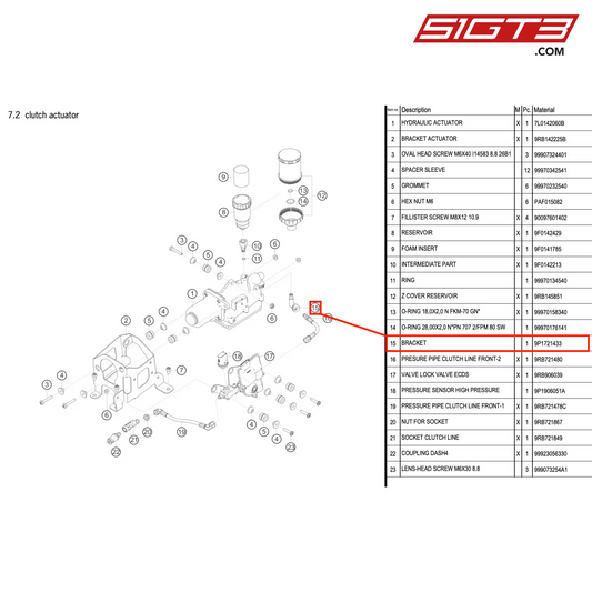 BRACKET - 9P1721433 [PORSCHE 992.1 GT3 R]