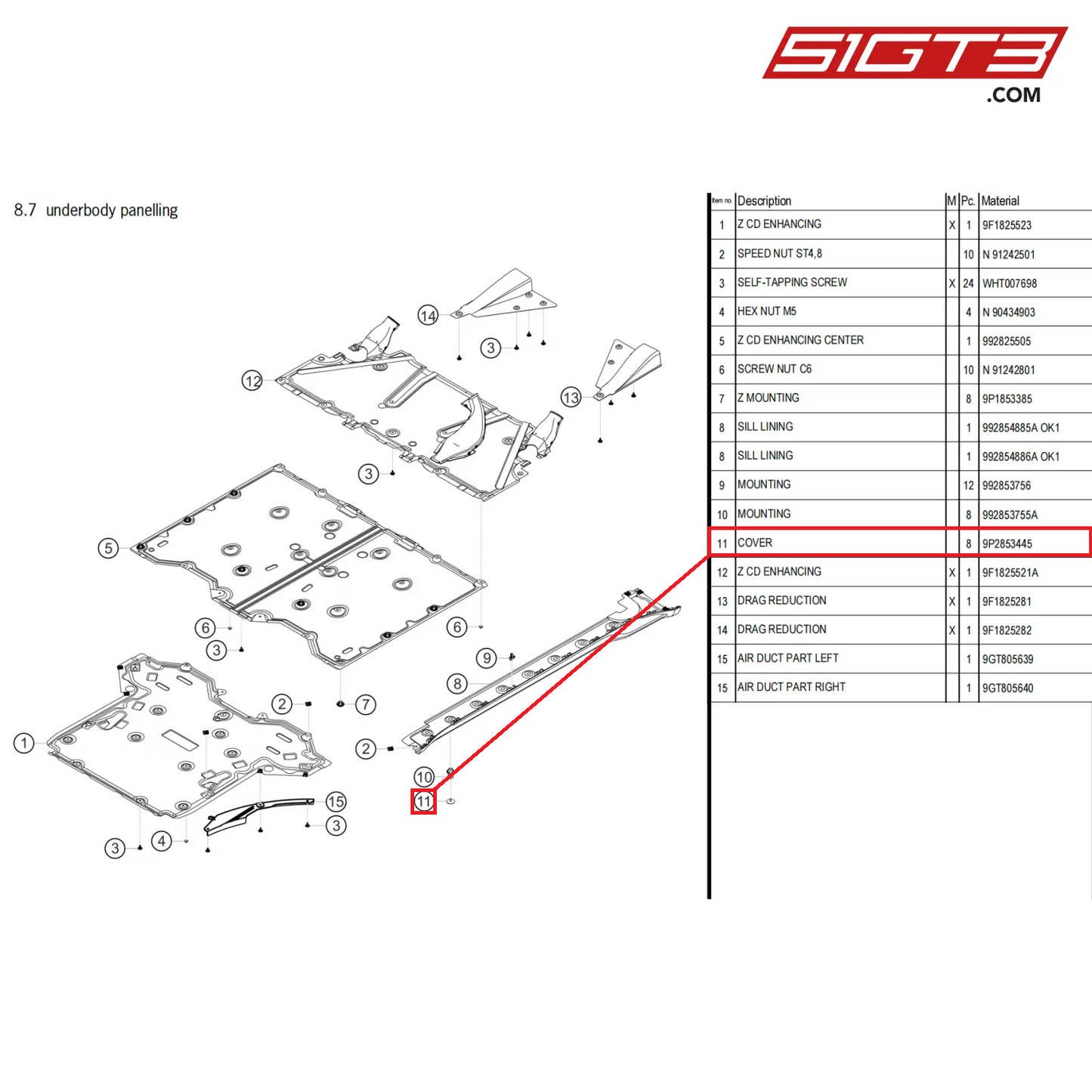 COVER - 9P2853445 [PORSCHE 911 GT3 Cup Type 992]