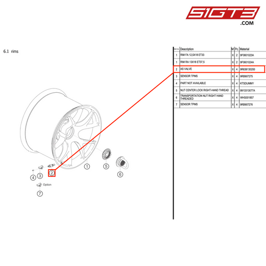 AS VALVE - 9R636130200 [PORSCHE 992.1 GT3 R]