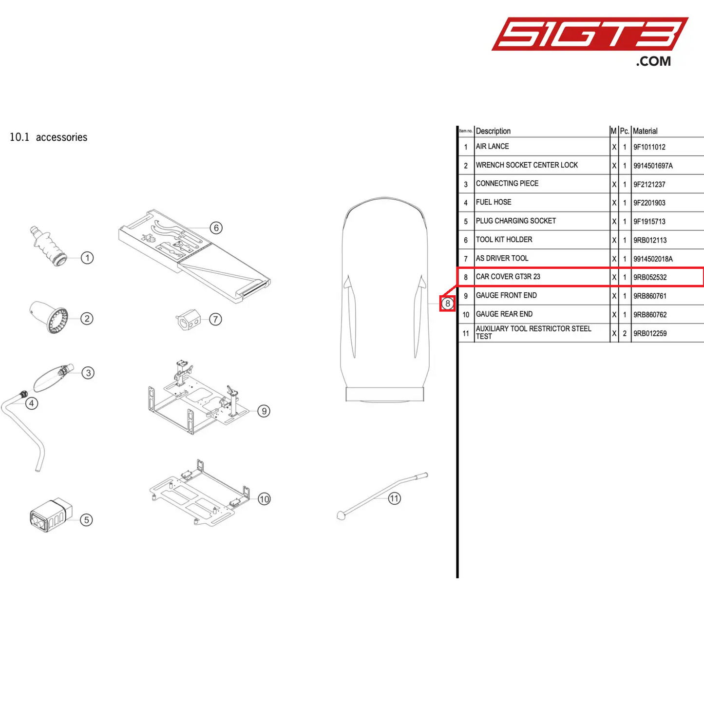 CAR COVER GT3R 23 - 9RB052532 [PORSCHE 992.1 GT3 R]