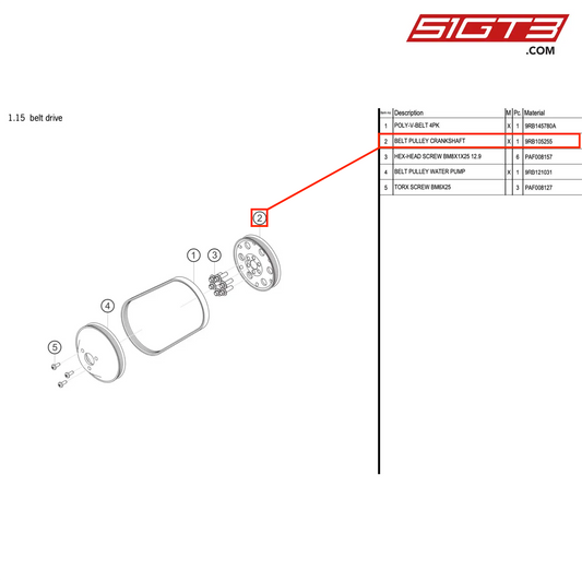 BELT PULLEY CRANKSHAFT - 9RB105255 [PORSCHE 992.1 GT3 R]