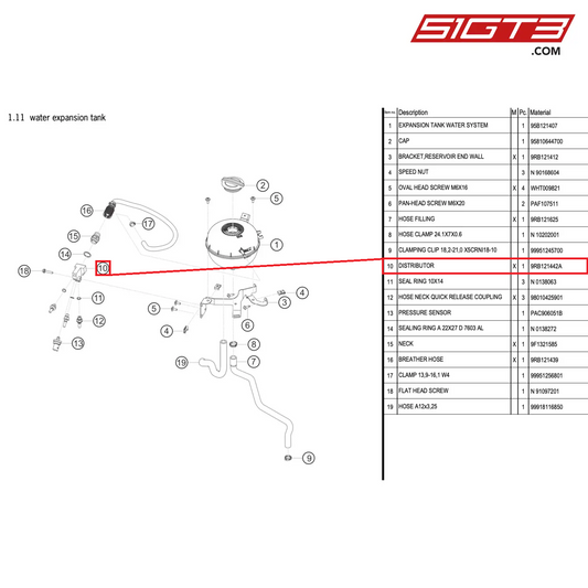 DISTRIBUTOR - 9RB121442A [PORSCHE 992.1 GT3 R]