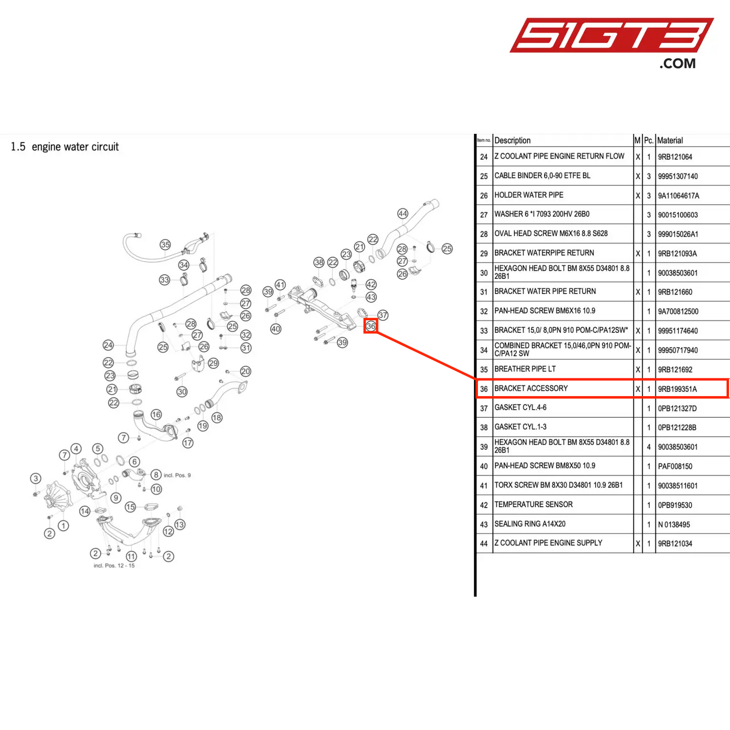 BRACKET ACCESSORY - 9RB199351A [PORSCHE 992.1 GT3 R]