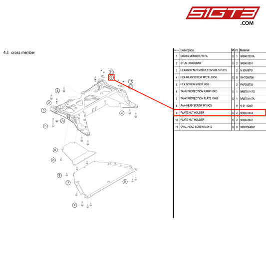 PLATE NUT HOLDER - 9RB401443 [PORSCHE 992.1 GT3 R]