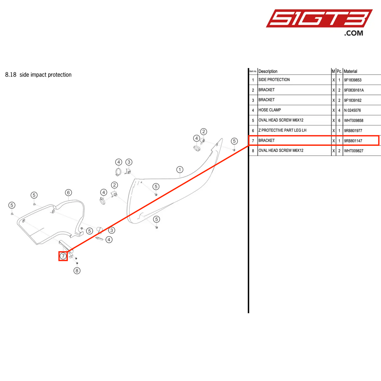 BRACKET - 9RB801147 [PORSCHE 992.1 GT3 R]