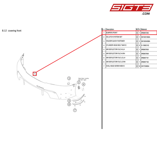 BUMPER,FRONT - 9RB807292 [PORSCHE 992.1 GT3 R]