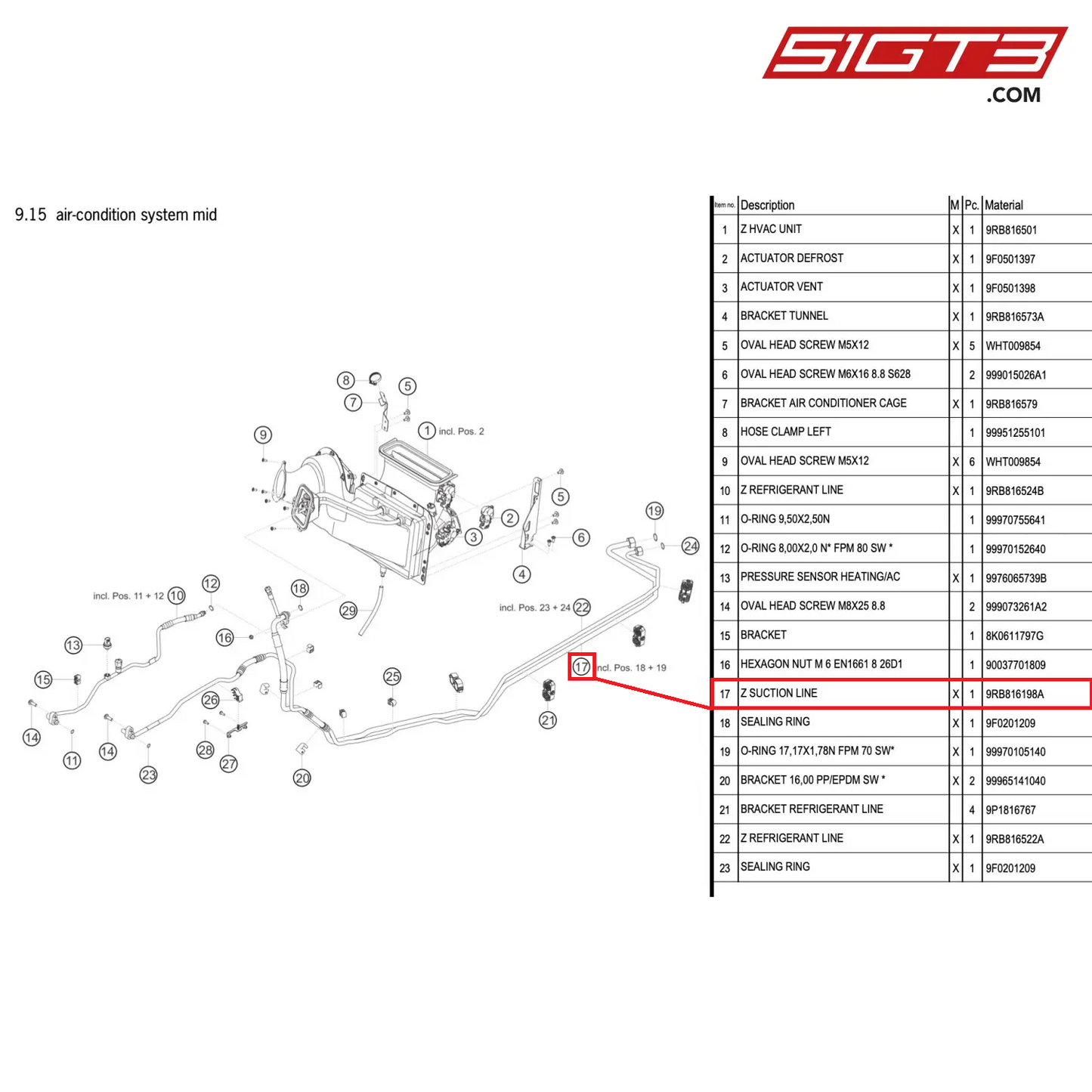 Z SUCTION LINE - 9RB816198A [PORSCHE 992.1 GT3 R]