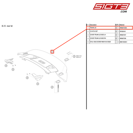 TRUNK LID - 9RB827029A [PORSCHE 992.1 GT3 R]