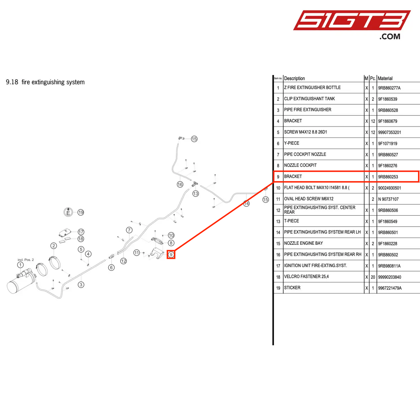 BRACKET - 9RB860253 [PORSCHE 992.1 GT3 R]