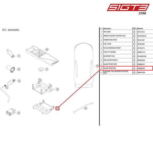 GAUGE REAR END - 9RB860762 [PORSCHE 992.1 GT3 R]