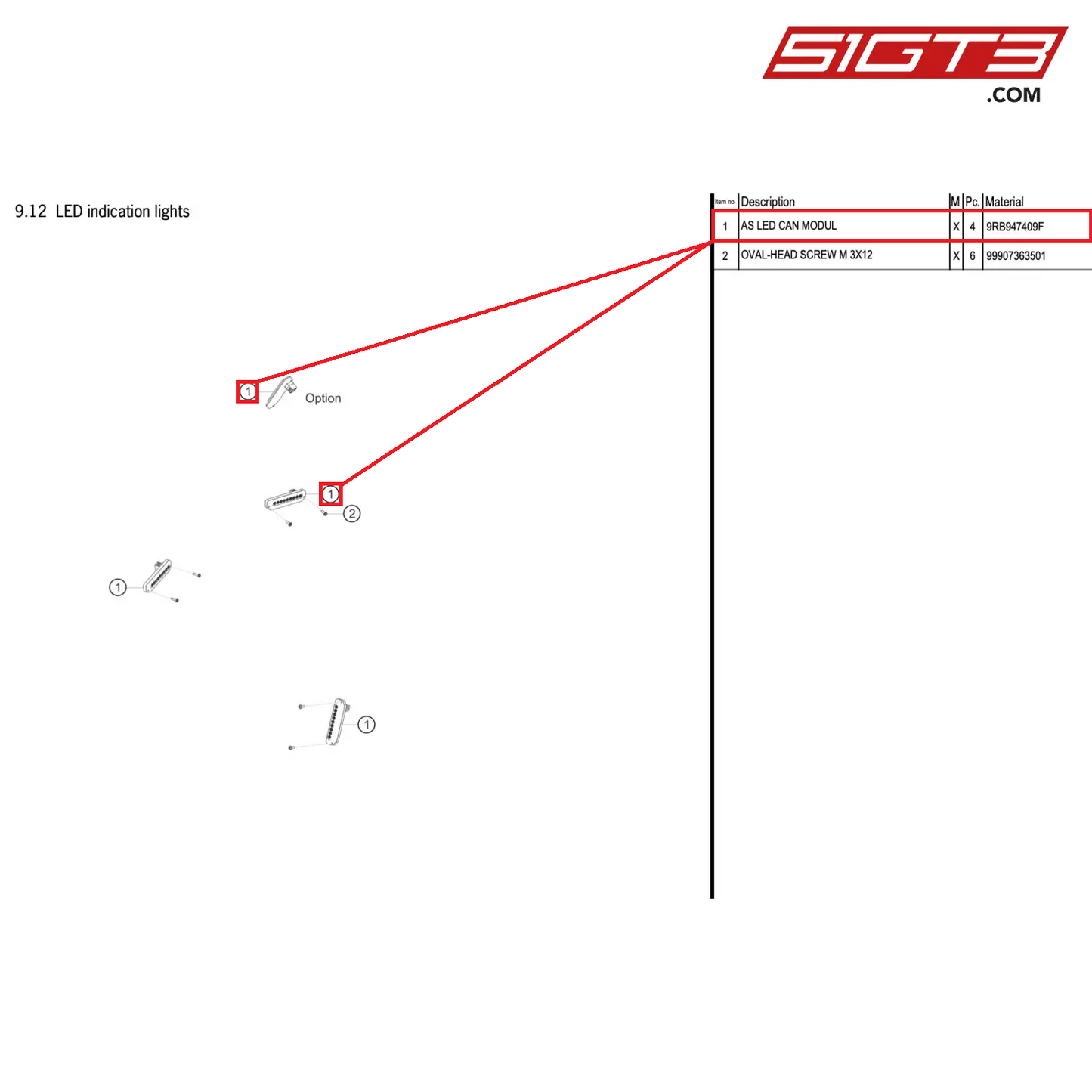 AS LED CAN MODUL - 9RB947409F [PORSCHE 992.1 GT3 R]