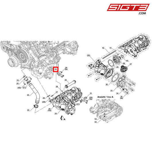 HOLDER FOR OIL PUMP - 07L 115 318 G [Audi R8 GT4]