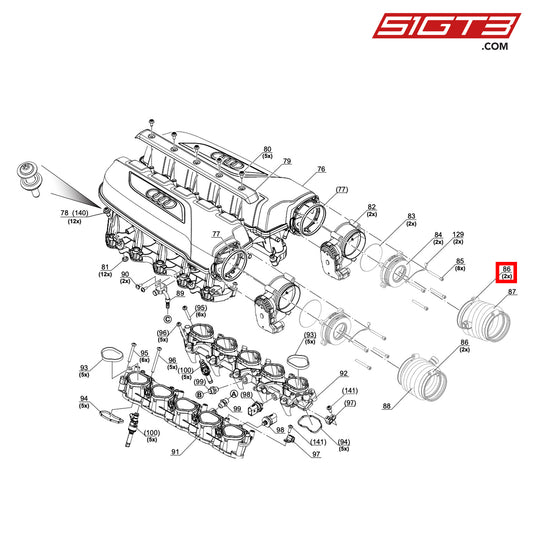 HOSE CLAMP (A-80-100 x 9.0 x 0.5 - DIN 3017-1) [Audi R8 GT4]