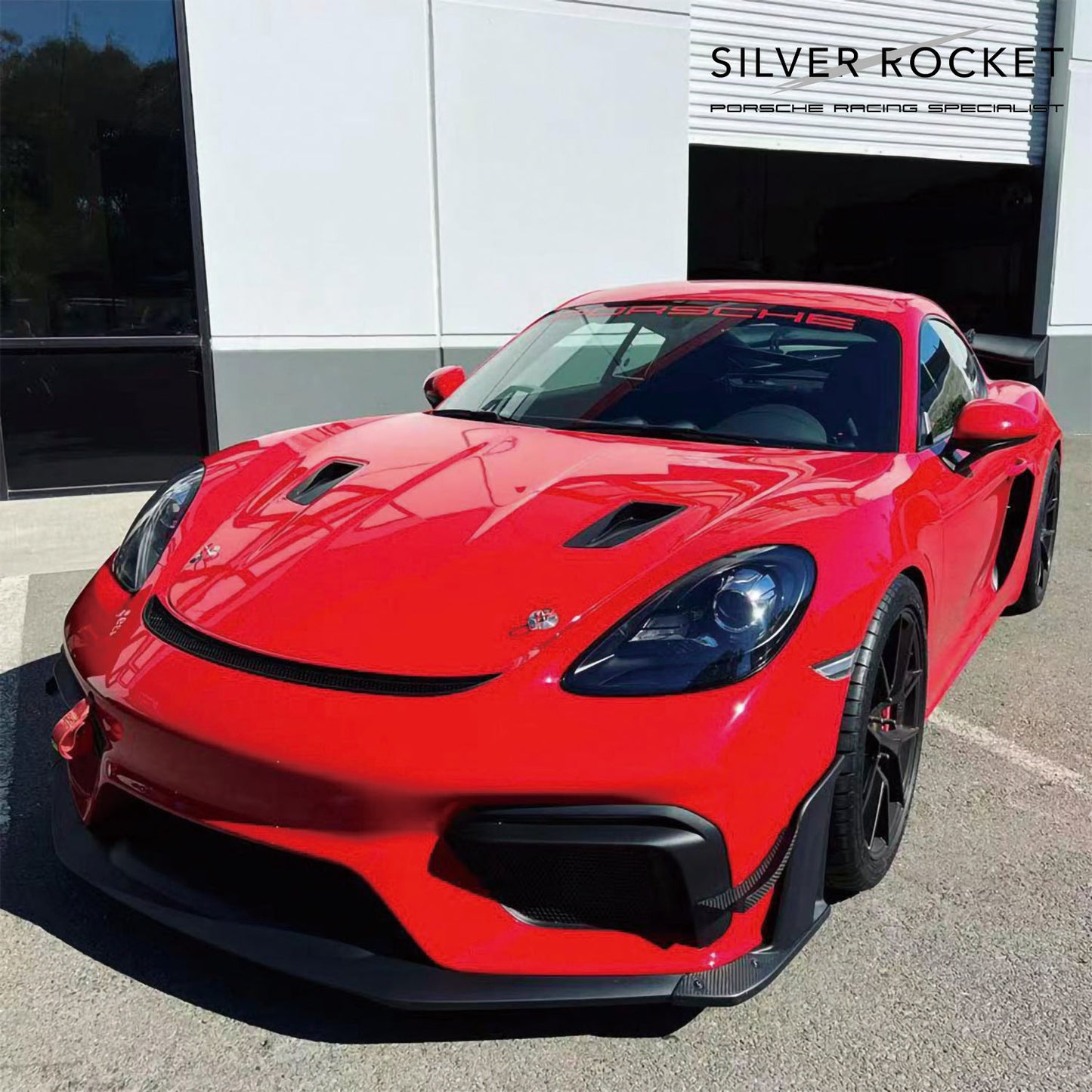 SilverRocket DRY CARBON FIBER CLUBSPORT DIVE PLANE & LOWER SIDE SPOILER [PORSCHE 718 GT4 / RS]