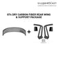 SilverRocket GT4 DRY CARBON FIBER SWAN NECK CLUBSPORT REAR WING & SUPPORT PACKAGE - 9F2827677B / 9F2827453 / 9F2827454 [PORSCHE 981/718 GT4 Clubsport, 718 GT4 RS Clubsport]