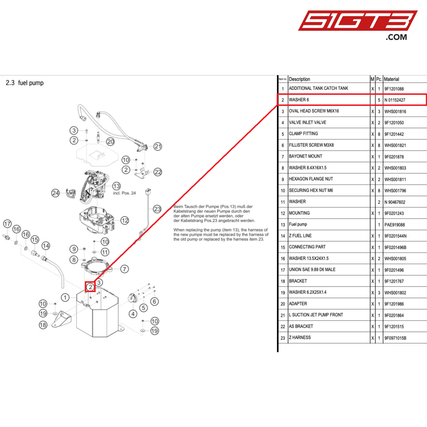 WASHER 6 - N  01152427 [PORSCHE 911 GT3 Cup Type 992]