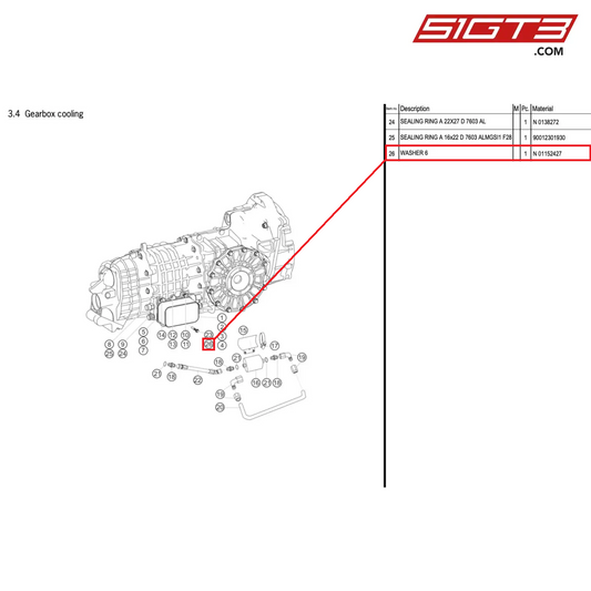 WASHER 6 - N 01152427 [PORSCHE 996 GT3 Cup]