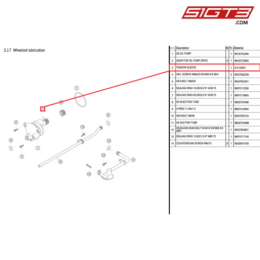 TENSION SLEEVE - N 0132951 [PORSCHE 996 GT3 Cup]