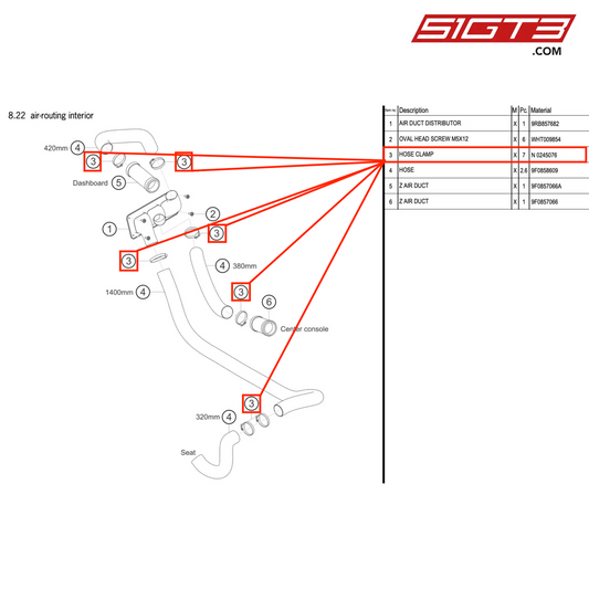 HOSE CLAMP - N  0245076 [PORSCHE 992.1 GT3 R]