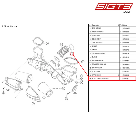 SCHLAUCHKLEMME A-80-100X9X0.5 - N  0245085 [PORSCHE 992.1 GT3 Cup]