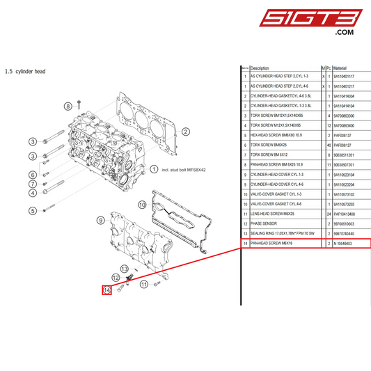 PAN-HEAD SCREW M6X16 - N  10546403 [PORSCHE 718 Cayman GT4 Clubsport]