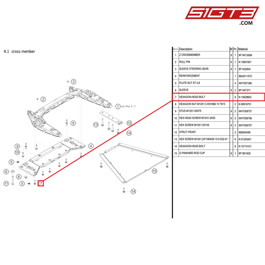 HEXAGON-HEAD BOLT - N  10629602 [PORSCHE 992.1 GT3 Cup]