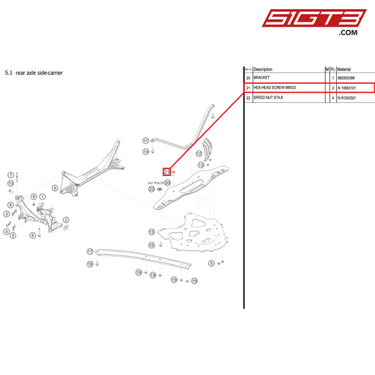 HEX-HEAD SCREW M8X20 - N  10653101 [PORSCHE 718 Cayman GT4 RS Clubsport]