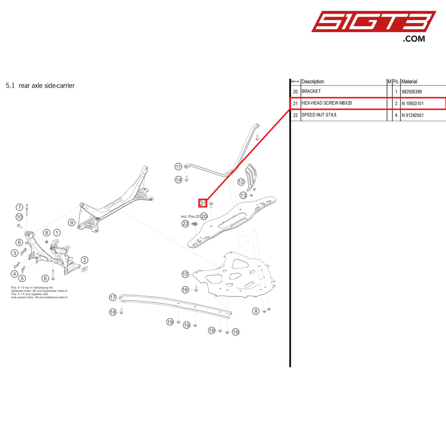 HEX-HEAD SCREW M8X20 - N  10653101 [PORSCHE 718 Cayman GT4 Clubsport]