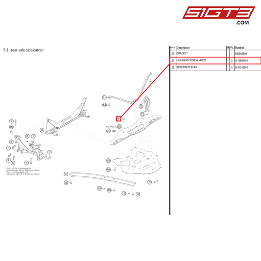 HEX-HEAD SCREW M8X20 - N  10653101 [PORSCHE 718 Cayman GT4 Clubsport]