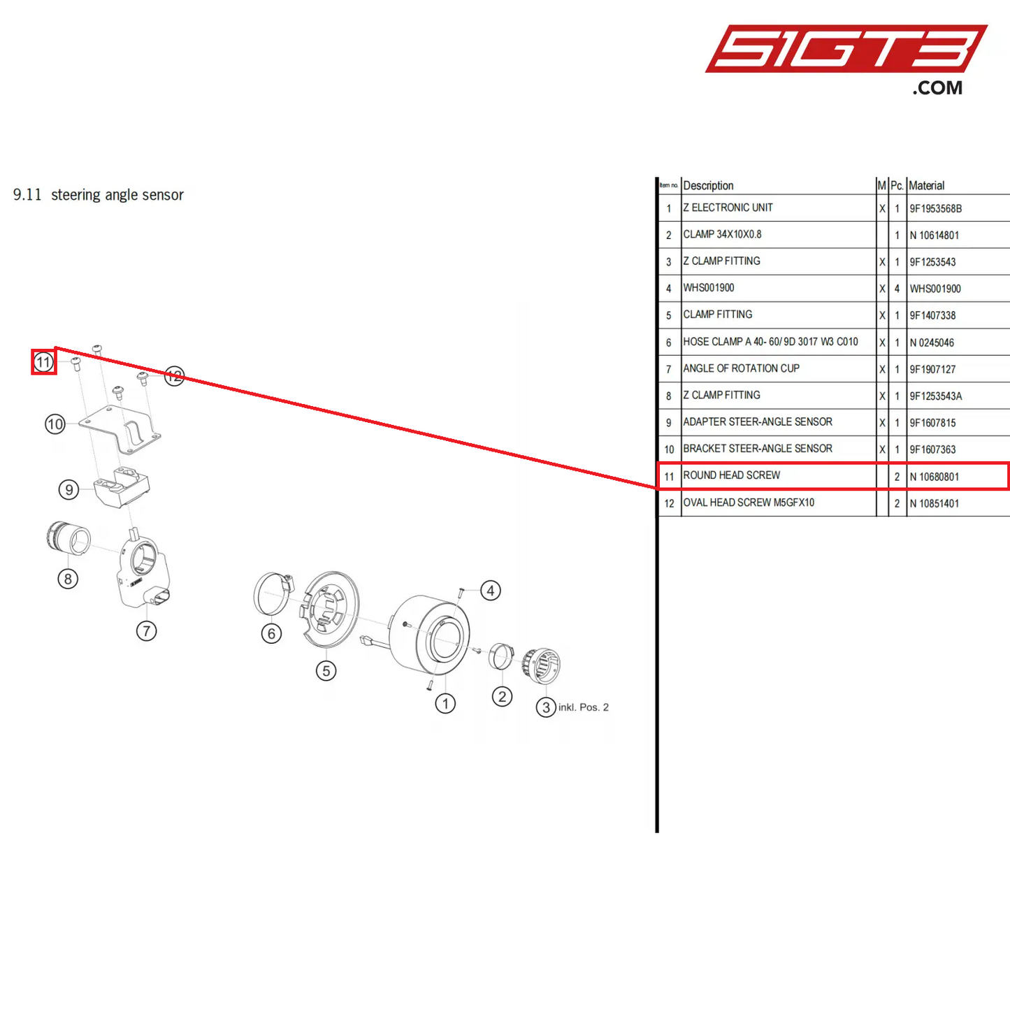 ROUND HEAD SCREW - N  10680801 [PORSCHE 911 GT3 Cup Type 992]